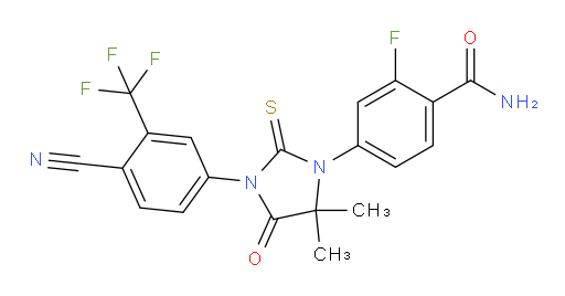 4-(3-(4-cyano-3-(trifluoromethyl)phenyl)-5,5-dimethyl-4-oxo-2-thioxoimidazolidin-1-yl)-2-fluorobenzamide