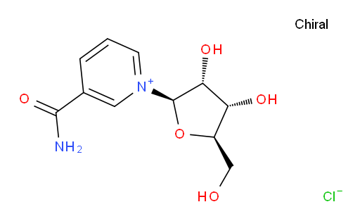 3-carbamoyl-1-((2R,3R,4S,5R)-3,4-dihydroxy-5-(hydroxymethyl)tetrahydrofuran-2-yl)pyridin-1-ium chloride