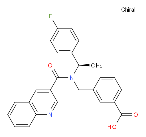 3-[[[(1R)-1-(4-Fluorophenyl)ethyl](3-quinolinylcarbonyl)amino]methyl]benzoic acid