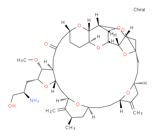 11,15 18,21 24,28-triepoxy-7,9-ethano-12,15-methano-9H,15H-furo 3,2-i furo 2,3 5,6 pyrano 4,3-b 1,4 dioxacyclopentacosin-5(4H)-one...........CAS NO-1534341-95-1