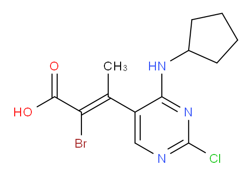 (Z)-2-bromo-3-(2-chloro-4-(cyclopentylamino)pyrimidin-5-yl)but-2-enoic acid