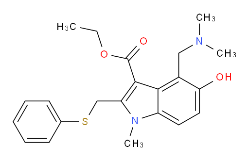 ethyl 4-((dimethylamino)methyl)-5-hydroxy-1-methyl-2-((phenylthio)methyl)-1H-indole-3-carboxylate