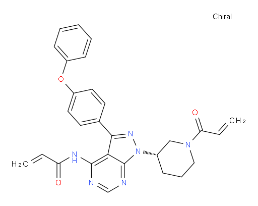 (S)-N-(1-(1-acryloylpiperidin-3-yl)-3-(4-phenoxyphenyl)-1H-pyrazolo[3,4-d]pyrimidin-4-yl)acrylamide