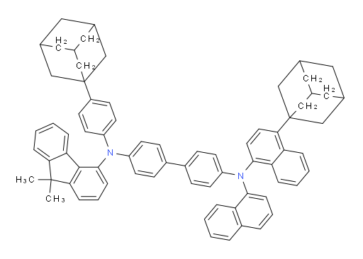 N4-(4-(adamantan-1-yl)naphthalen-1-yl)-N4'-(4-(adamantan-1-yl)phenyl)-N4'-(9,9-dimethyl-9H-fluoren-4-yl)-N4-(naphthalen-1-yl)-[1,1'-biphenyl]-4,4'-diamine