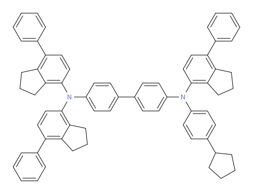 N4-(4-cyclopentylphenyl)-N4,N4',N4'-tris(7-phenyl-2,3-dihydro-1H-inden-4-yl)-[1,1'-biphenyl]-4,4'-diamine