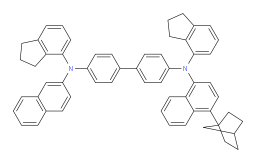N4-(4-(bicyclo[2.2.1]heptan-1-yl)naphthalen-1-yl)-N4,N4'-bis(2,3-dihydro-1H-inden-4-yl)-N4'-(naphthalen-2-yl)-[1,1'-biphenyl]-4,4'-diamine