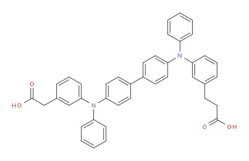 3-(3-((4'-((3-(carboxymethyl)phenyl)(phenyl)amino)-[1,1'-biphenyl]-4-yl)(phenyl)amino)phenyl)propanoic acid
