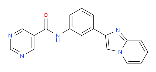 N-(3-(imidazo[1,2-a]pyridin-2-yl)phenyl)pyrimidine-5-carboxamide