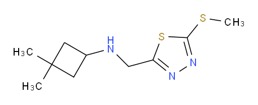 3,3-dimethyl-N-((5-(methylthio)-1,3,4-thiadiazol-2-yl)methyl)cyclobutanamine