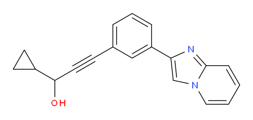 1-cyclopropyl-3-(3-(imidazo[1,2-a]pyridin-2-yl)phenyl)prop-2-yn-1-ol
