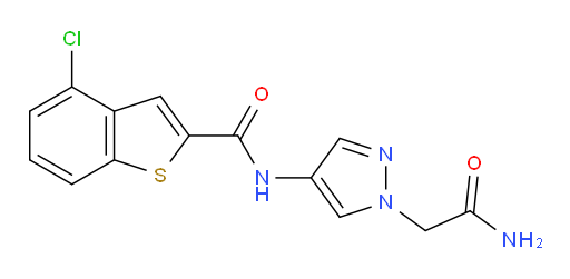 N-(1-(2-amino-2-oxoethyl)-1H-pyrazol-4-yl)-4-chlorobenzo[b]thiophene-2-carboxamide