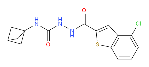 N-(bicyclo[1.1.1]pentan-1-yl)-2-(4-chlorobenzo[b]thiophene-2-carbonyl)hydrazinecarboxamide