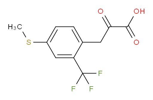 3-(4-(methylthio)-2-(trifluoromethyl)phenyl)-2-oxopropanoic acid