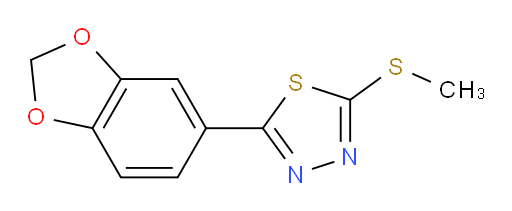 2-(benzo[d][1,3]dioxol-5-yl)-5-(methylthio)-1,3,4-thiadiazole