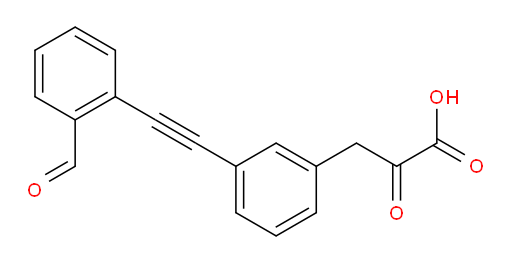 3-(3-((2-formylphenyl)ethynyl)phenyl)-2-oxopropanoic acid