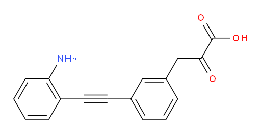 3-(3-((2-aminophenyl)ethynyl)phenyl)-2-oxopropanoic acid
