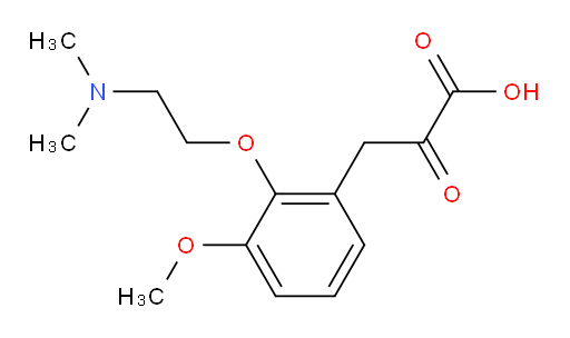 3-(2-(2-(dimethylamino)ethoxy)-3-methoxyphenyl)-2-oxopropanoic acid