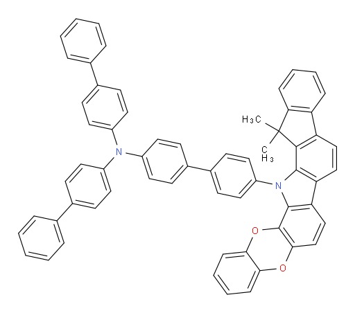 N,N-di([1,1'-biphenyl]-4-yl)-4'-(14,14-dimethylbenzo[5,6][1,4]dioxino[2,3-a]indeno[1,2-i]carbazol-15(14H)-yl)-[1,1'-biphenyl]-4-amine