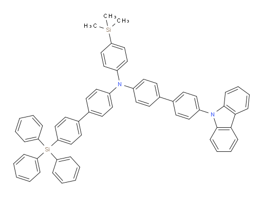 N-(4'-(9H-carbazol-9-yl)-[1,1'-biphenyl]-4-yl)-N-(4-(trimethylsilyl)phenyl)-4'-(triphenylsilyl)-[1,1'-biphenyl]-4-amine