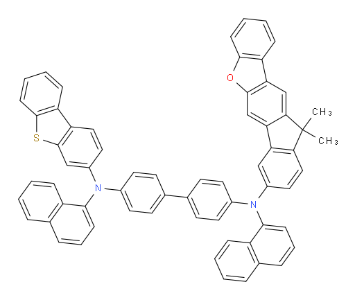N4-(dibenzo[b,d]thiophen-3-yl)-N4'-(11,11-dimethyl-11H-fluoreno[3,2-b]benzofuran-8-yl)-N4,N4'-di(naphthalen-1-yl)-[1,1'-biphenyl]-4,4'-diamine