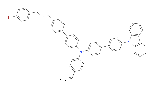 N-(4'-(9H-carbazol-9-yl)-[1,1'-biphenyl]-4-yl)-4'-(((4-bromobenzyl)oxy)methyl)-N-(4-vinylphenyl)-[1,1'-biphenyl]-4-amine