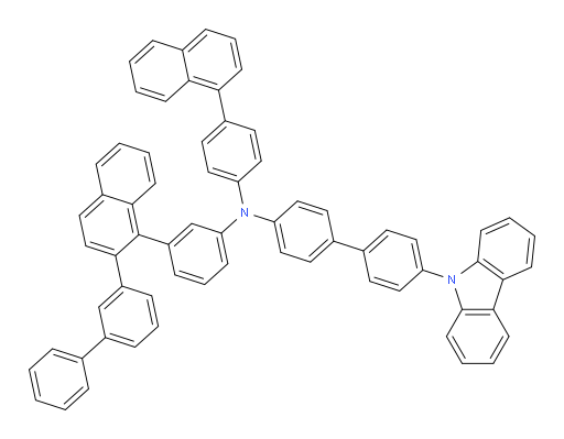 N-(3-(2-([1,1'-biphenyl]-3-yl)naphthalen-1-yl)phenyl)-4'-(9H-carbazol-9-yl)-N-(4-(naphthalen-1-yl)phenyl)-[1,1'-biphenyl]-4-amine