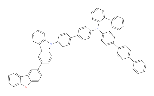 N-([1,1'-biphenyl]-2-yl)-N-(4'-(3-(dibenzo[b,d]furan-2-yl)-9H-carbazol-9-yl)-[1,1'-biphenyl]-4-yl)-[1,1':4',1''-terphenyl]-4-amine