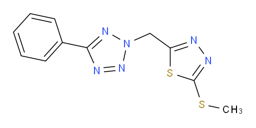 2-(methylthio)-5-((5-phenyl-2H-tetrazol-2-yl)methyl)-1,3,4-thiadiazole