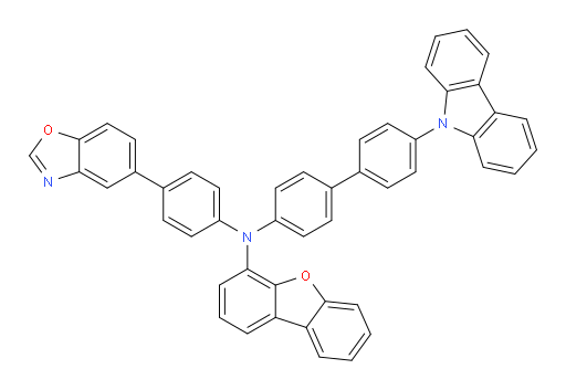 N-(4'-(9H-carbazol-9-yl)-[1,1'-biphenyl]-4-yl)-N-(4-(benzo[d]oxazol-5-yl)phenyl)dibenzo[b,d]furan-4-amine