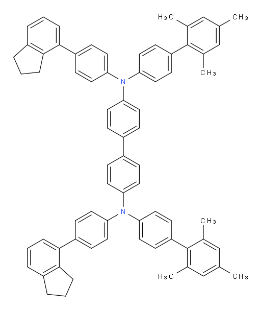 N4,N4'-bis(4-(2,3-dihydro-1H-inden-4-yl)phenyl)-N4,N4'-bis(2',4',6'-trimethyl-[1,1'-biphenyl]-4-yl)-[1,1'-biphenyl]-4,4'-diamine