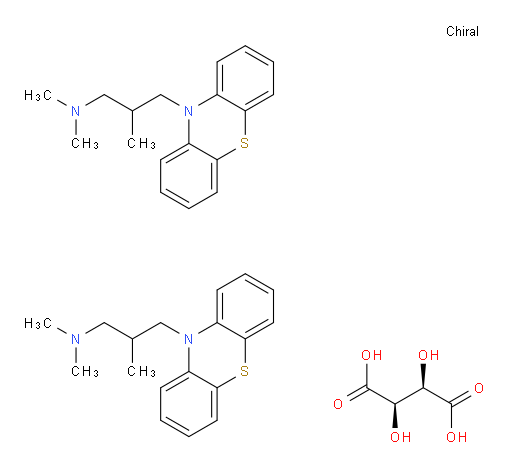 N,N,2-trimethyl-3-(10H-phenothiazin-10-yl)propan-1-amine (2R,3R)-2,3-dihydroxysuccinate
