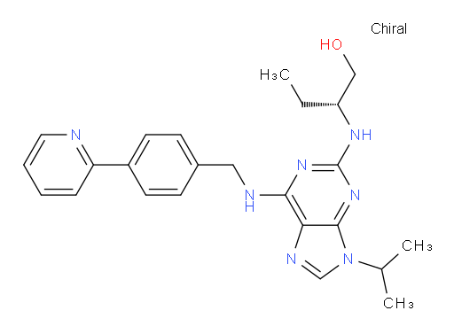 (2R)-2-{[9-(propan-2-yl)-6-({[4-(pyridin-2-yl)phenyl]methyl}amino)-9H-purin-2-yl]amino}butan-1-ol