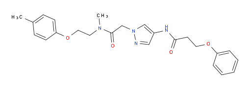 N-[1-({methyl[2-(4-methylphenoxy)ethyl]carbamoyl}methyl)-1H-pyrazol-4-yl]-3-phenoxypropanamide