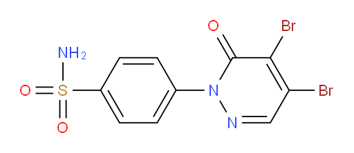 4-(4,5-dibromo-6-oxo-1,6-dihydropyridazin-1-yl)benzene-1-sulfonamide