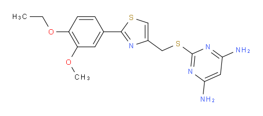 2-({[2-(4-ethoxy-3-methoxyphenyl)-1,3-thiazol-4-yl]methyl}sulfanyl)pyrimidine-4,6-diamine