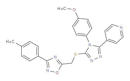 4-[4-(4-methoxyphenyl)-5-({[3-(4-methylphenyl)-1,2,4-oxadiazol-5-yl]methyl}sulfanyl)-4H-1,2,4-triazol-3-yl]pyridine