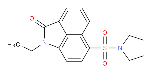 2-ethyl-9-(pyrrolidine-1-sulfonyl)-2-azatricyclo[6.3.1.0,4,12]dodeca-1(12),4,6,8,10-pentaen-3-one