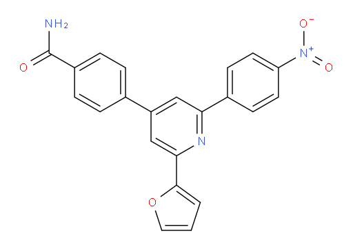 4-[2-(furan-2-yl)-6-(4-nitrophenyl)pyridin-4-yl]benzamide