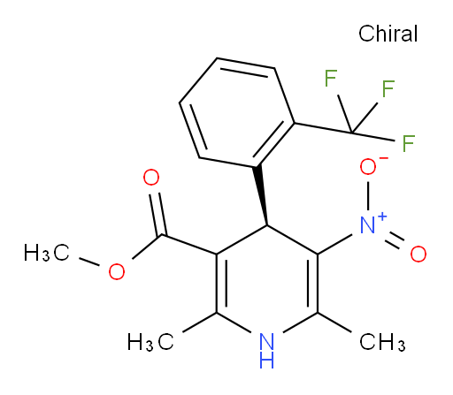 methyl (4R)-2,6-dimethyl-5-nitro-4-[2-(trifluoromethyl)phenyl]-1,4-dihydropyridine-3-carboxylate