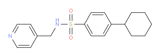 4-cyclohexyl-N-[(pyridin-4-yl)methyl]benzene-1-sulfonamide