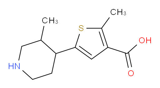 2-methyl-5-(3-methylpiperidin-4-yl)thiophene-3-carboxylic acid