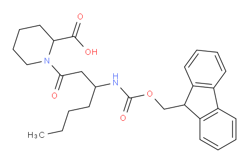 1-[3-({[(9H-fluoren-9-yl)methoxy]carbonyl}amino)heptanoyl]piperidine-2-carboxylic acid