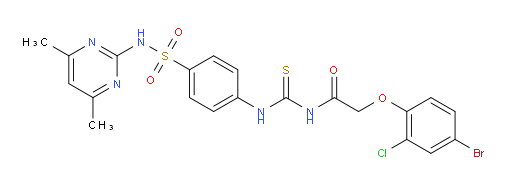 1-[2-(4-bromo-2-chlorophenoxy)acetyl]-3-{4-[(4,6-dimethylpyrimidin-2-yl)sulfamoyl]phenyl}thiourea