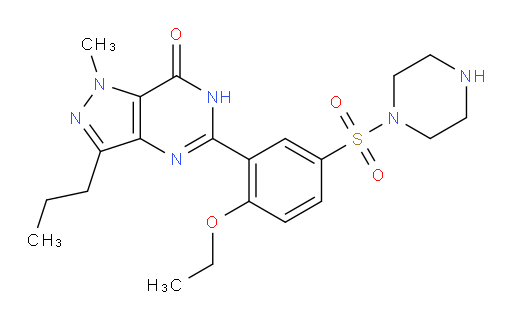 5-(2-ethoxy-5-(piperazin-1-ylsulfonyl)phenyl)-1-methyl-3-propyl-1H-pyrazolo[4,3-d]pyrimidin-7(4H)-one