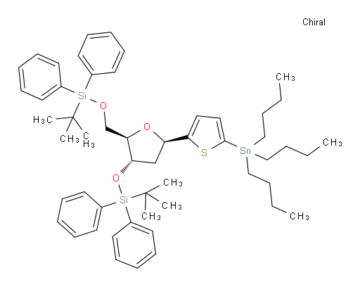 tert-butyl(((2R,3S,5R)-3-((tert-butyldiphenylsilyl)oxy)-5-(5-(tributylstannyl)thiophen-2-yl)tetrahydrofuran-2-yl)methoxy)diphenylsilane