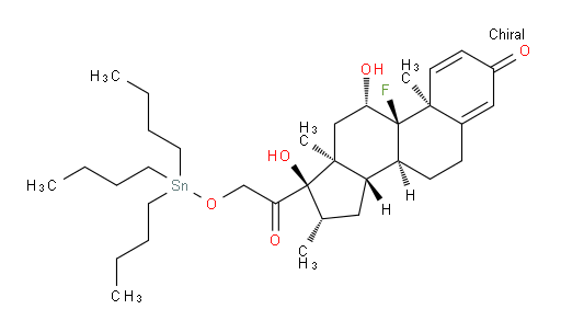 (8S,9R,10S,11S,13S,14S,16S,17R)-9-fluoro-11,17-dihydroxy-10,13,16-trimethyl-17-(2-((tributylstannyl)oxy)acetyl)-6,7,8,9,10,11,12,13,14,15,16,17-dodecahydro-3H-cyclopenta[a]phenanthren-3-one