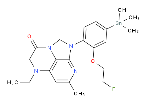 5-ethyl-1-(2-(2-fluoroethoxy)-4-(trimethylstannyl)phenyl)-7-methyl-4,5-dihydro-1H-1,2a,5,8-tetraazaacenaphthylen-3(2H)-one