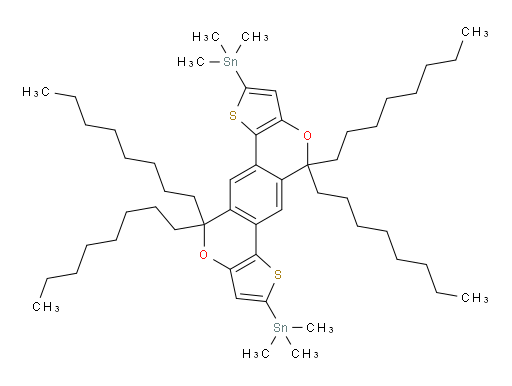 (5,5,11,11-tetraoctyl-5,11-dihydrothieno[2',3':5,6]pyrano[3,4-g]thieno[3,2-c]isochromene-2,8-diyl)bis(trimethylstannane)