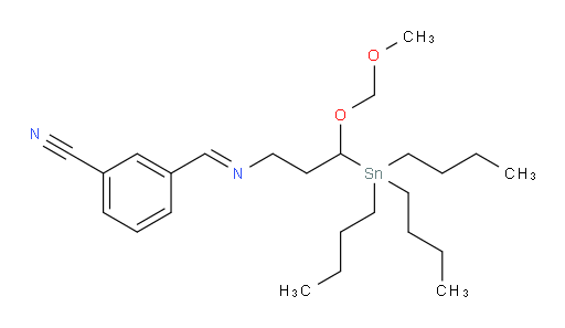 (E)-3-(((3-(methoxymethoxy)-3-(tributylstannyl)propyl)imino)methyl)benzonitrile