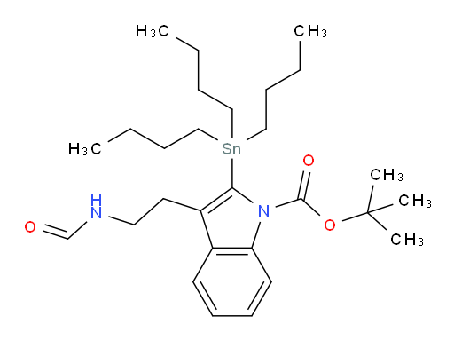 tert-butyl 3-(2-formamidoethyl)-2-(tributylstannyl)-1H-indole-1-carboxylate